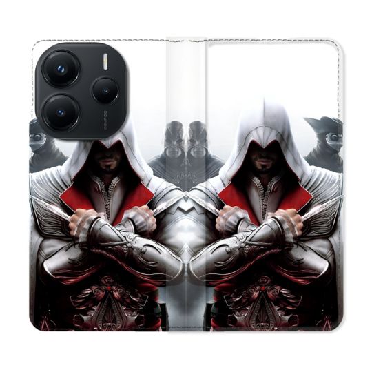 Housse Cuir Portefeuille Pour Xiaomi Redmi Note 14 5G Assassin Creed Mask