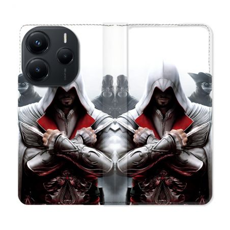 Housse Cuir Portefeuille Pour Xiaomi Redmi Note 14 5G Assassin Creed Mask