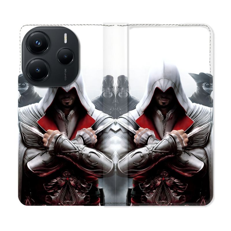 Housse Cuir Portefeuille Pour Xiaomi Redmi Note 14 5G Assassin Creed Mask
