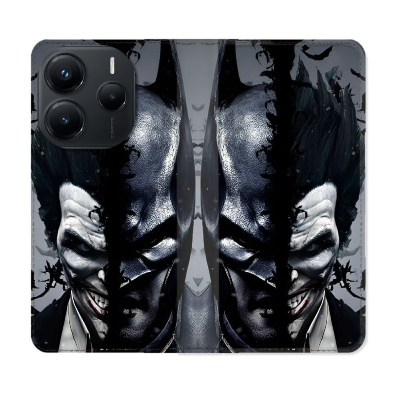 Housse Cuir Portefeuille Pour Xiaomi Redmi Note 14 5G Batman Joker