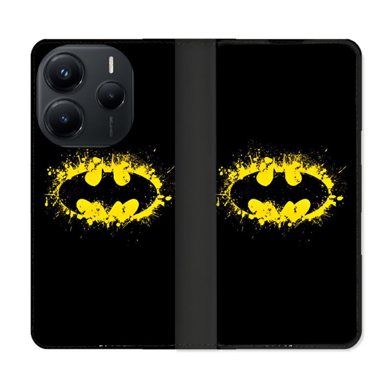 Housse Cuir Portefeuille Pour Xiaomi Redmi Note 14 5G Batman Logo