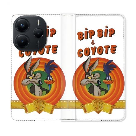 Housse Cuir Portefeuille Pour Xiaomi Redmi Note 14 5G Bip Bip Coyote