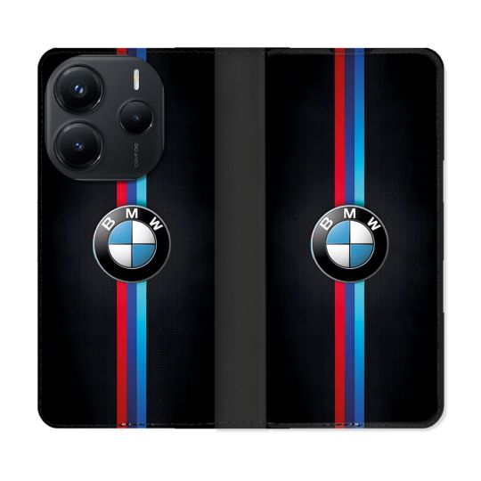 Housse Cuir Portefeuille Pour Xiaomi Redmi Note 14 5G BMW Logo