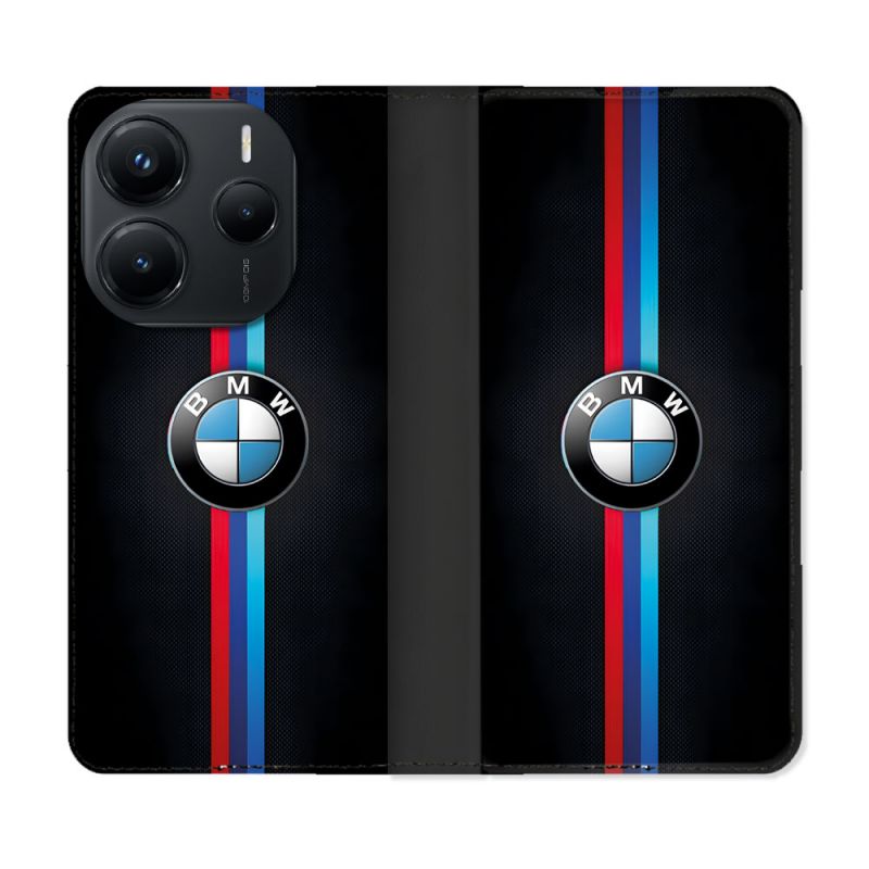 Housse Cuir Portefeuille Pour Xiaomi Redmi Note 14 5G BMW Logo