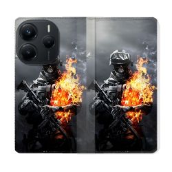 Housse Cuir Portefeuille Pour Xiaomi Redmi Note 14 5G Call Of Duty Squelette