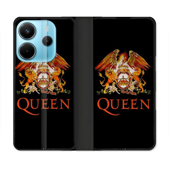 Housse Cuir Portefeuille Pour Xiaomi Redmi Note 14 4G Musique Rock Queen