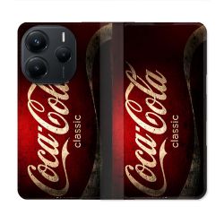 Housse Cuir Portefeuille Pour Xiaomi Redmi Note 14 5G Coca Cola Classique