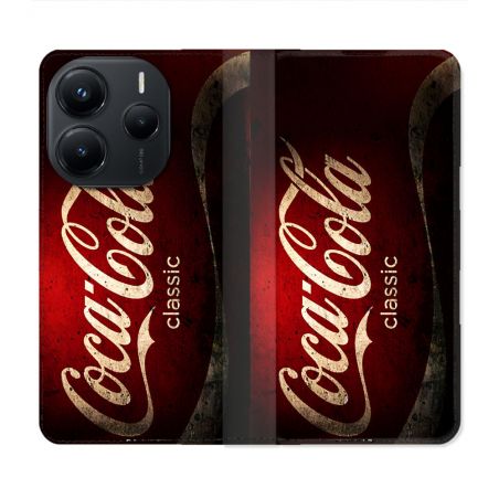 Housse Cuir Portefeuille Pour Xiaomi Redmi Note 14 5G Coca Cola Classique