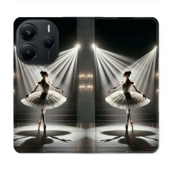 Housse Cuir Portefeuille Pour Xiaomi Redmi Note 14 5G Danseuse Lumière