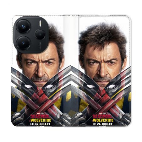 Housse Cuir Portefeuille Pour Xiaomi Redmi Note 14 5G Deadpool Affiche