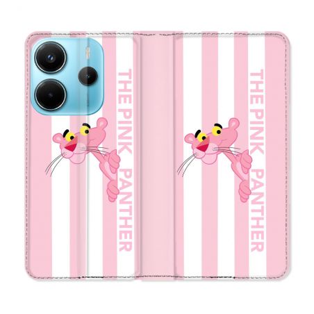 Housse Cuir Portefeuille Pour Xiaomi Redmi Note 14 4G Panthere Rose