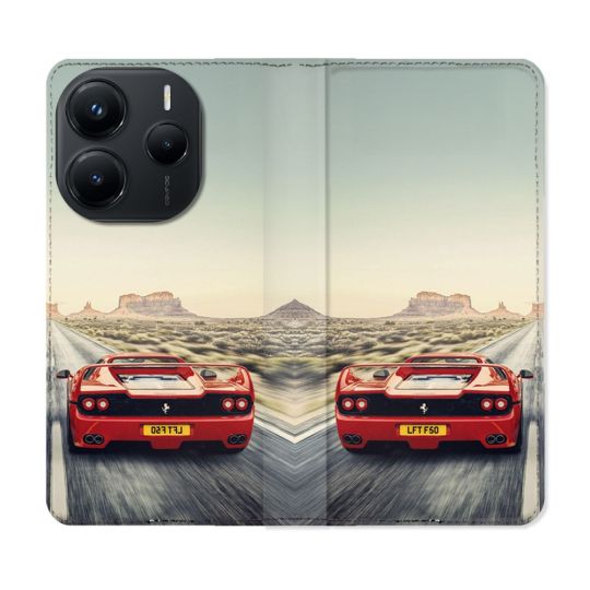Housse Cuir Portefeuille Pour Xiaomi Redmi Note 14 5G Ferrari F50