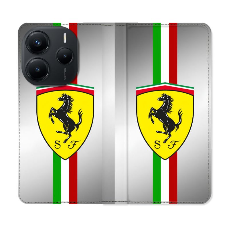 Housse Cuir Portefeuille Pour Xiaomi Redmi Note 14 5G Ferrari Ligne