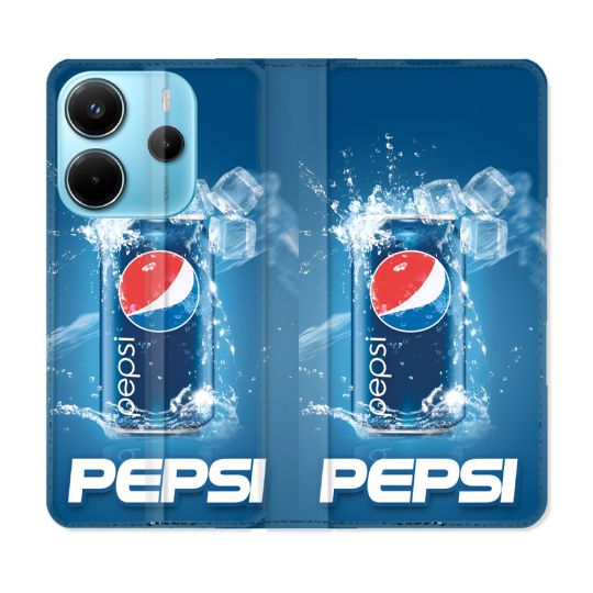 Housse Cuir Portefeuille Pour Xiaomi Redmi Note 14 4G Pepsi