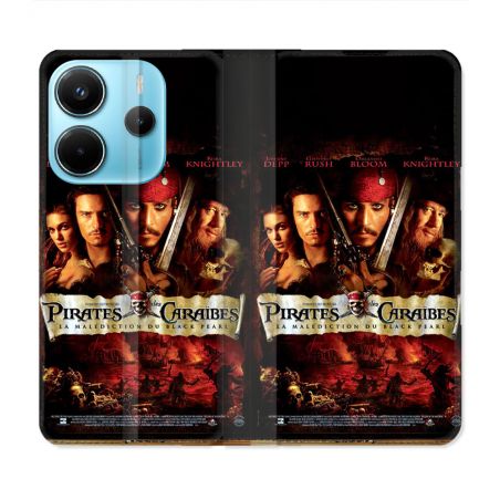 Housse Cuir Portefeuille Pour Xiaomi Redmi Note 14 4G Pirate Des Caraibes