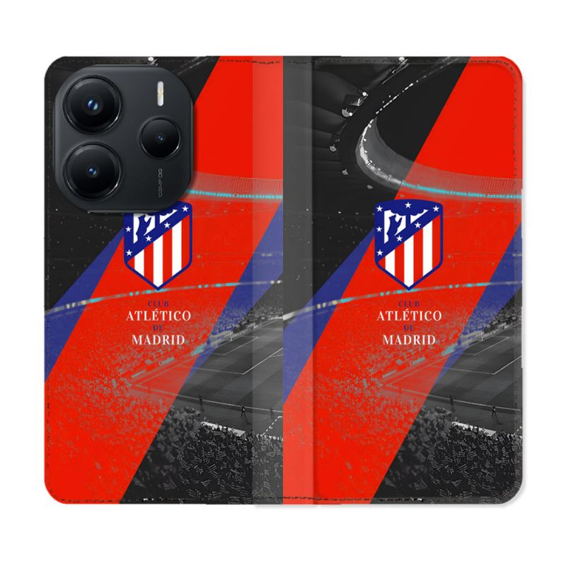 Housse Cuir Portefeuille Pour Xiaomi Redmi Note 14 5G Foot Athletico Madrid
