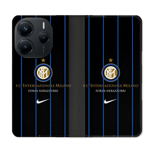 Housse Cuir Portefeuille Pour Xiaomi Redmi Note 14 5G Foot Inter Milan