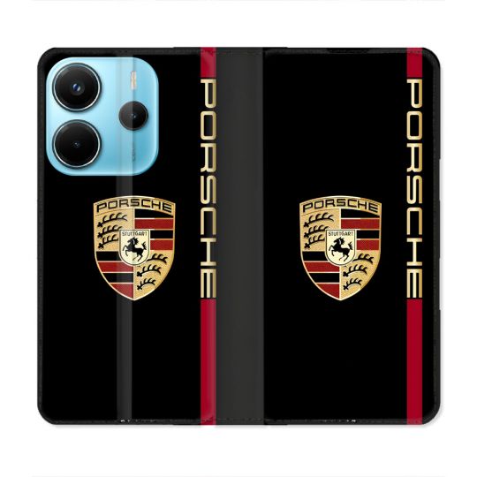 Housse Cuir Portefeuille Pour Xiaomi Redmi Note 14 4G Porsche Line