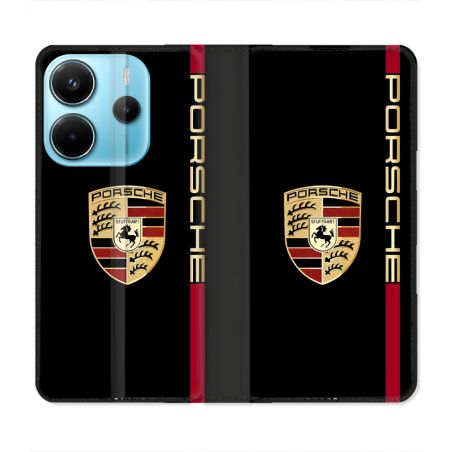 Housse Cuir Portefeuille Pour Xiaomi Redmi Note 14 4G Porsche Line