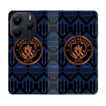 Housse Cuir Portefeuille Pour Xiaomi Redmi Note 14 5G Foot Manchester City