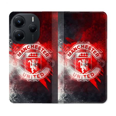 Housse Cuir Portefeuille Pour Xiaomi Redmi Note 14 5G Foot Manchester United