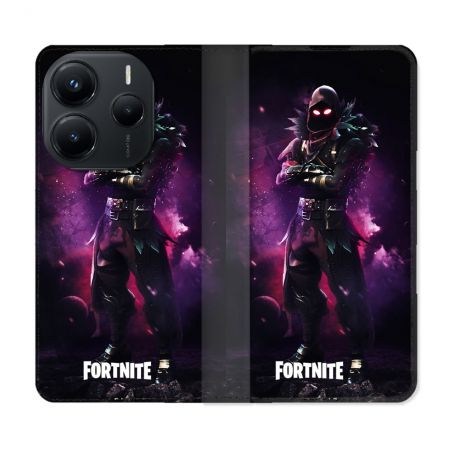 Housse Cuir Portefeuille Pour Xiaomi Redmi Note 14 5G Fortnite Raven