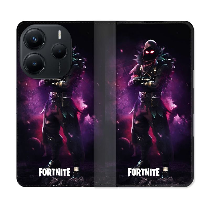 Housse Cuir Portefeuille Pour Xiaomi Redmi Note 14 5G Fortnite Raven