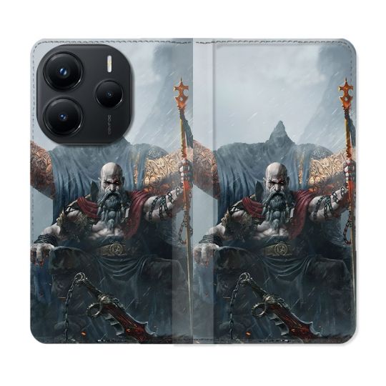 Housse Cuir Portefeuille Pour Xiaomi Redmi Note 14 5G Gof Of War