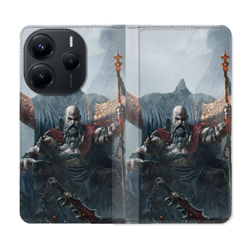 Housse Cuir Portefeuille Pour Xiaomi Redmi Note 14 5G Gof Of War