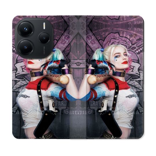Housse Cuir Portefeuille Pour Xiaomi Redmi Note 14 5G Harley Quinn Batte