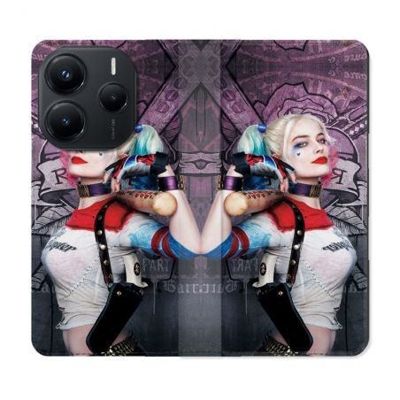 Housse Cuir Portefeuille Pour Xiaomi Redmi Note 14 5G Harley Quinn Batte