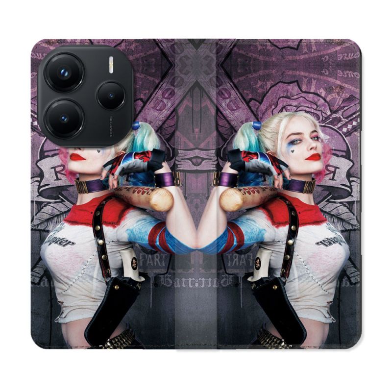 Housse Cuir Portefeuille Pour Xiaomi Redmi Note 14 5G Harley Quinn Batte