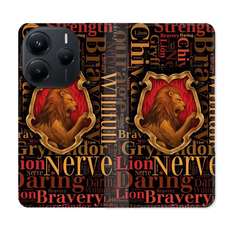 Housse Cuir Portefeuille Pour Xiaomi Redmi Note 14 5G Harry Potter Griffondor