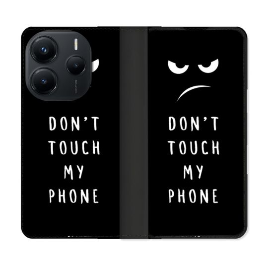 Housse Cuir Portefeuille Pour Xiaomi Redmi Note 14 5G Humour Don't Touch