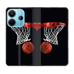Housse Cuir Portefeuille Pour Xiaomi Redmi Note 14 4G Sport Basket Panier