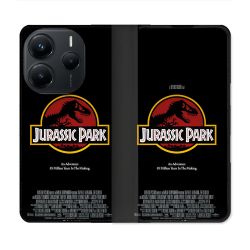 Housse Cuir Portefeuille Pour Xiaomi Redmi Note 14 5G Jurassic Park Affiche