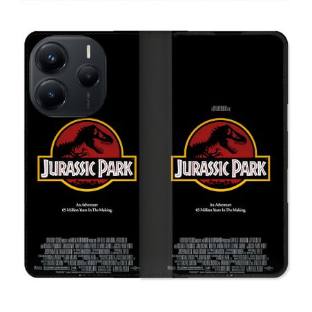Housse Cuir Portefeuille Pour Xiaomi Redmi Note 14 5G Jurassic Park Affiche