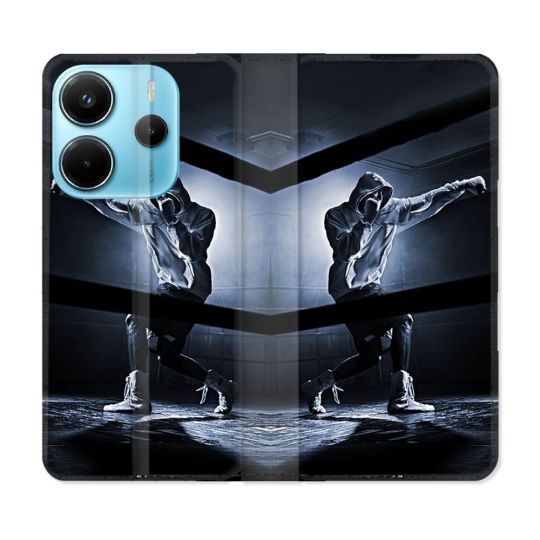 Housse Cuir Portefeuille Pour Xiaomi Redmi Note 14 4G Sport Boxe Poing