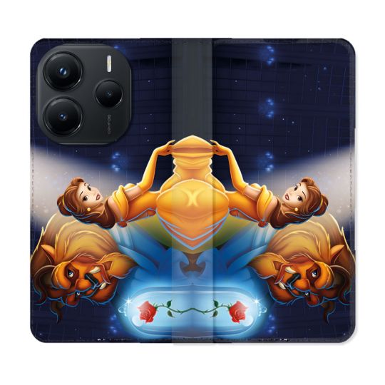 Housse Cuir Portefeuille Pour Xiaomi Redmi Note 14 5G La Belle et La Bête