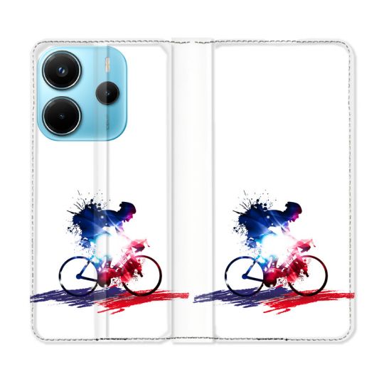 Housse Cuir Portefeuille Pour Xiaomi Redmi Note 14 4G Sport Cyclisme France