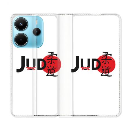 Housse Cuir Portefeuille Pour Xiaomi Redmi Note 14 4G Sport Judo Logo