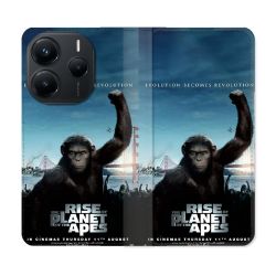 Housse Cuir Portefeuille Pour Xiaomi Redmi Note 14 5G La Planete Des Singes
