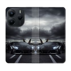Housse Cuir Portefeuille Pour Xiaomi Redmi Note 14 5G Lamborghini Avion