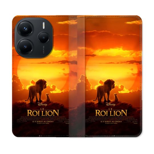 Housse Cuir Portefeuille Pour Xiaomi Redmi Note 14 5G Le Roi Lion Affiche