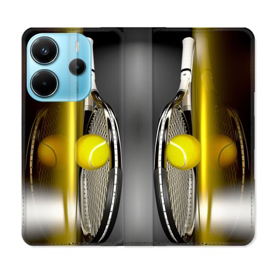 Housse Cuir Portefeuille Pour Xiaomi Redmi Note 14 4G Sport Tennis Reflet
