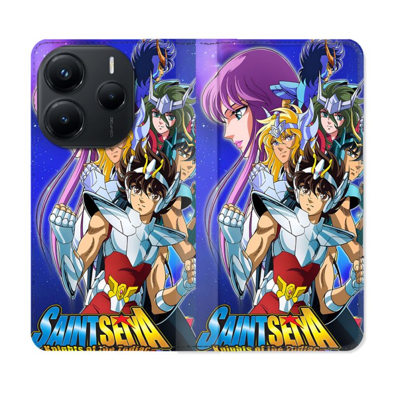 Housse Cuir Portefeuille Pour Xiaomi Redmi Note 14 5G Les Chevaliers Du Zodiaque