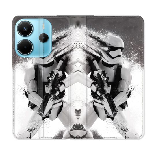Housse Cuir Portefeuille Pour Xiaomi Redmi Note 14 4G Star Wars - Trooper