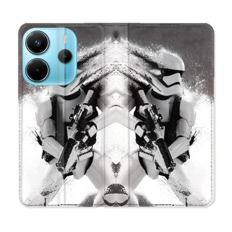 Housse Cuir Portefeuille Pour Xiaomi Redmi Note 14 4G Star Wars - Trooper
