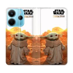 Housse Cuir Portefeuille Pour Xiaomi Redmi Note 14 4G Star Wars - Yoda bebe soleil
