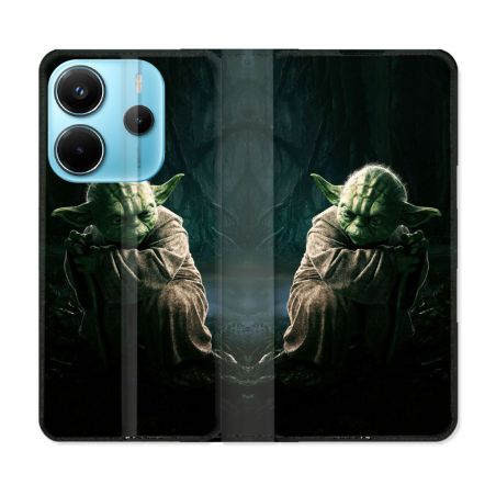 Housse Cuir Portefeuille Pour Xiaomi Redmi Note 14 4G Star Wars - Yoda sombre